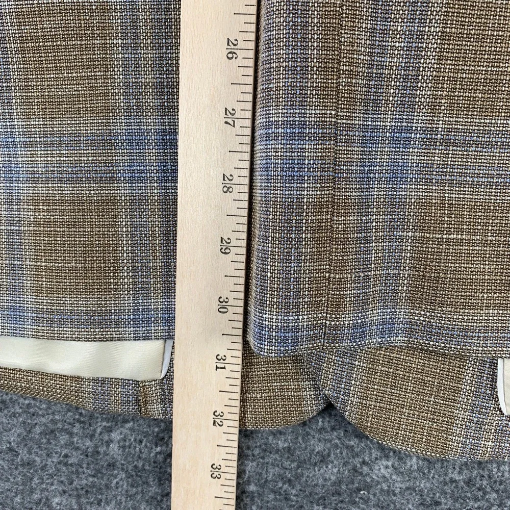 Joseph Abboud Blazer Jacket Men 52R Brown Glen Plaid Sport Coat NEW